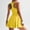 Yellow, variant on Letdown Athletic Dress for Women Built in Shorts U Neck Womens Tennis Dress Pleated with Pockets Sleeveless Go|f Clothes
