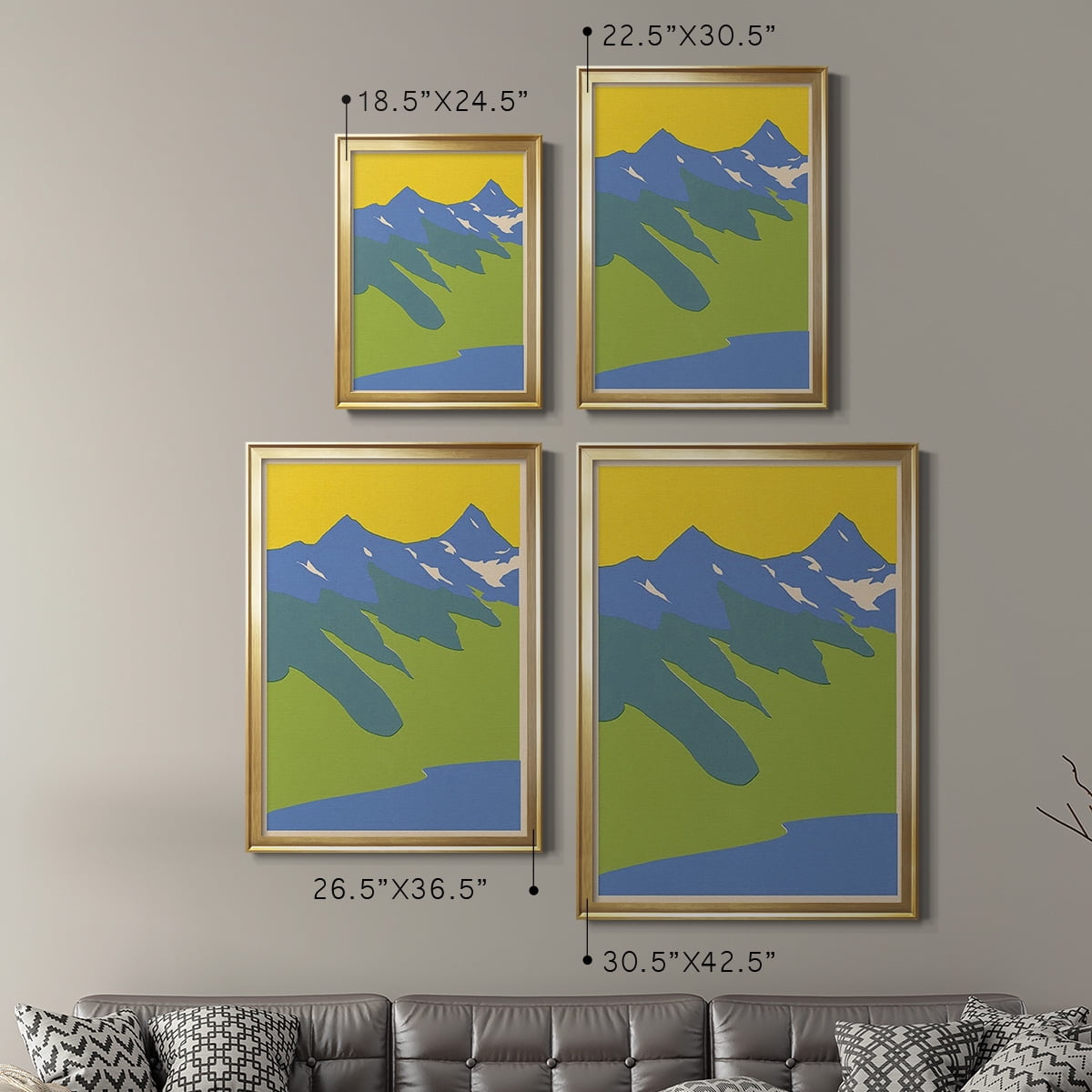 Bright Glacial Lake II Premium Framed Print, in Gold, Black, or Silver - Ready to Hang