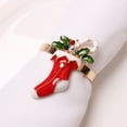 thumbnail image 2 of GadgetVLot 1 pcs Elk Snowflake Buckle Bell Christmas Day Christmas Tree Napkin Ring, 2 of 13