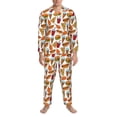 thumbnail image 3 of Naloa Hot Dog Burger Men’s Pajamas Set - Long Sleeve Button Down Sleep Shirt and Pajama Bottoms Sleepwear Set-X-Large, 3 of 7