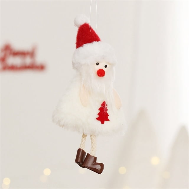 Decoración de Navidad Ganfancp Colgante Viejo Hombre Muñeco de Nieve Alce Pequeño Tela Árbol de Navidad 1X Muñeca
