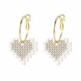 thumbnail image 3 of Xihbxyly Pendientes de Moda, Elegante Diseño de Corazón de Perla, Elegante Detalle de Diamante, Material Plástico Ligero, Regalo Perfecto para Ella, Uso Diario o para Ocasiones Especiales, Artículo N, 3 of 7