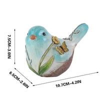 Kedshhgu Resin Bird Statues Hand-Painted Birds Figurines Bird Statue Shelf Decor Funny Sculpture Garden Ornaments Tabletop Figurine Decor Yard Art Figurines Bird