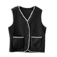 thumbnail image 5 of Qetyuw Womens Winter Vest Sleeveless Button Down Open Front Cardigan Vests Casual V Neck Jacket with Pockets, 5 of 6