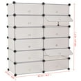 thumbnail image 2 of vidaXL Interlocking Shoe Organizer with 12 Compartments White, 2 of 5