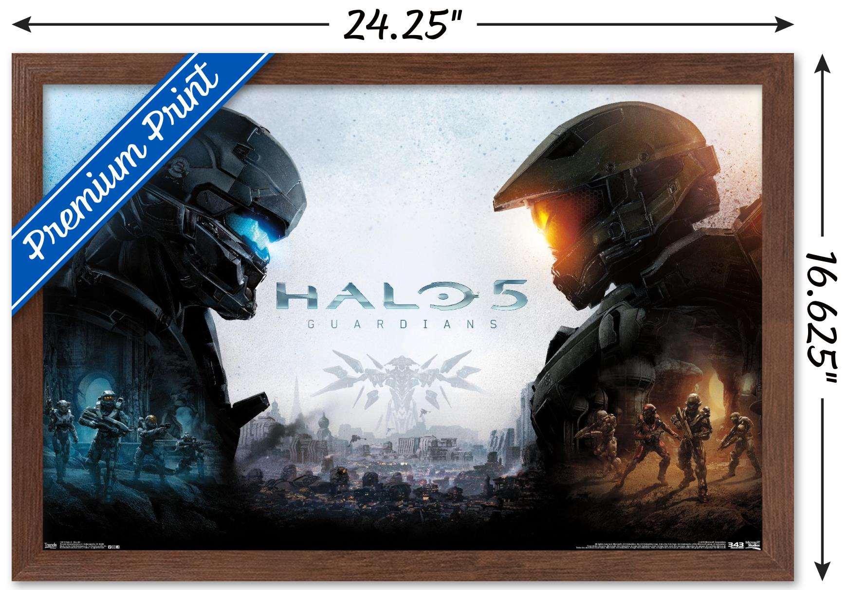Halo 5 - Key Art Wall Poster, 14.725" x 22.375", Framed