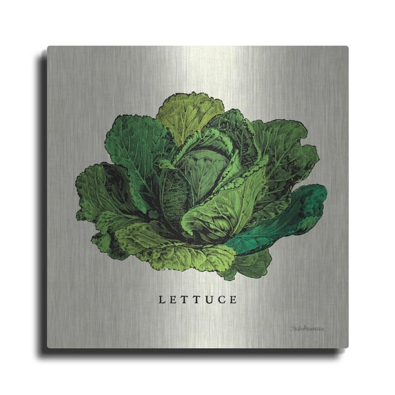 Luxe Metal Art 'Linen Vegetable II v2' by Studio Mousseau, Metal Wall Art, 36"x36"