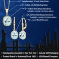 thumbnail image 2 of Gem Stone King 8.50 Ct Sky Blue Topaz 18K Yellow Gold Plated Silver Pendant and Earrings Jewelry Set, 2 of 5