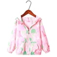 thumbnail image 2 of Zwiiyzr 3-9Y Toddler Girls Cute Cartoon Jackets Spring Zip Up Kids Lightweight Hooded Windbreaker Jacket Outerwear with Hood Pink, 2 of 3
