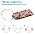 thumbnail image 2 of Square 2Pack PU Leather Follow Your Heart Cruise Luggage Tag with Privacy Cover and Stainless Steel Ring - Suitable for Travel Handbags Backpacks Luggage Tags, 2 of 6