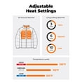 thumbnail image 4 of ORORO Puffer Heated Jacket for Women with Battery, Heating Jacket for Hiking Skiing Camping (Black, M), 4 of 10