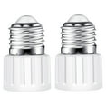 thumbnail image 2 of Adaptador de casquillo E26 de 2 piezas, convertidor de casquillo, fácil de instalar, universal, resistente al calor, práctico casquillo de bombilla de blanco, 2 of 9