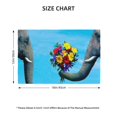 thumbnail image 2 of Placemats Set of 4 / 6, Elephant Trunk Couple Flowers Placemats for Dining Table Indoor/Outdoors Heat Resistant Washable Placemats 18" x 12", 2 of 8