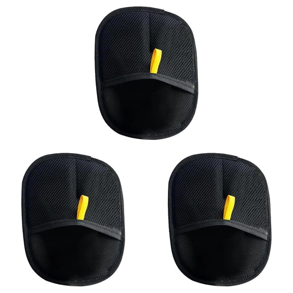 BINGLI 3Pcs Pet Double Grooming Gloves Pet Double Grooming Gloves Pet Grooming Gloves Electrostatic Removal Gloves for Dog and Cat Bathing Washing Deshedding Grooming Black