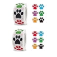 thumbnail image 1 of 2 Rolls, Animal Paws Stickers 1000pcs 1' Labels, Dog Paws For Kids, Parties, Vets, Kennel and Post (colorful), 1 of 4