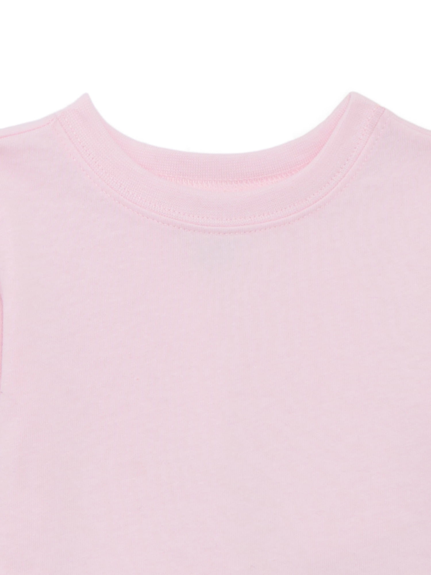 Garanimals Baby Girls Solid Tee with Long Sleeves, 3-Pack, Sizes 0M-24M
