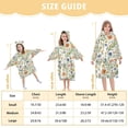 thumbnail image 4 of FORMRS Wearable Blanket Hoodie with Sleeves for Kids Cozy Flannel Sweatshirt, Watercolor Wildflowers Pattern, 4 of 7