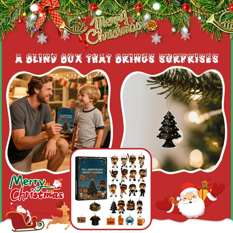 Christmas 2D Baltimore Orioles Advent Calendar Funny Decorations