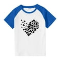 thumbnail image 3 of Blusas y camisas de manga corta con cuello redondo para niños y niñas, blusa de manga corta con estampado de cuello redondo, 3 of 7