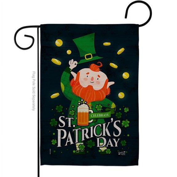 Angeleno Heritage G130315-BO Celebrate St Patrick Springtime Double-Sided Decorative Garden Flag, Multi Color