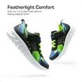 thumbnail image 4 of Dream Pairs Kids Boys &Girls Lightweight Athletic Sneakers Breathable Running Shoes Kd18002K Black/Royal/Green Size 11, 4 of 5