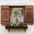 thumbnail image 5 of Easter Egg Wreath with Artificial Flowers, 18-Inch Spring Decoration for Front Door, Colorful Pastel Floral Design, 5 of 9