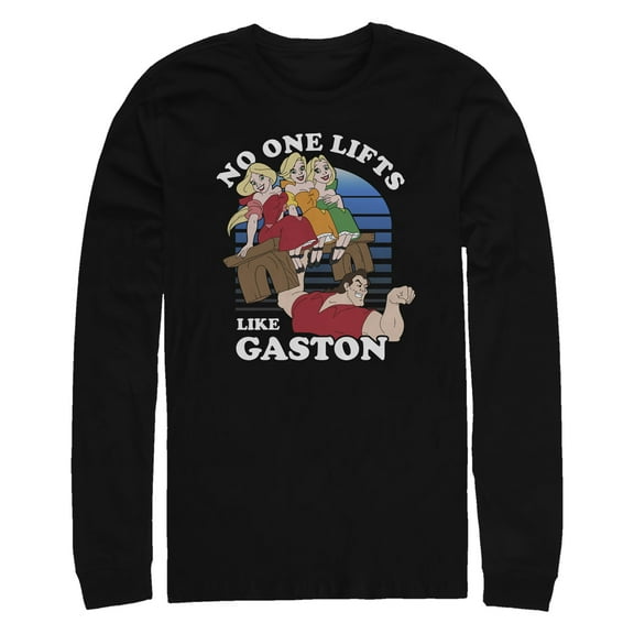 Men's Beauty and the Beast No One Lifts Like Gaston Long Sleeve Shirt
