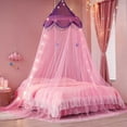 thumbnail image 2 of Princess Bed Canopy Star Light Bed Curtain Star Bed Canopy Mosquito Net Playing Games House White Dome Bed Canopy Bedroom Decoration, 2 of 5