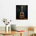 thumbnail image 3 of JEUXUS - Guitar Canvas Art Wall Decoration Music Art Picture Printed on Canvas Stretched and Framed Guitar on Rustic Wood Backdrop Wall Art Home Decor, 3 of 5
