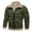 Green, variant on Men Casual Keep Warm Thicken Long Sleeve Turndown Jacket Zipper Patchwork for Leggings Jeans or Pants