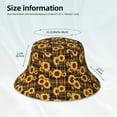 thumbnail image 5 of Balery Brown Blue Plaid Sunflower Sun Hats for Men Women Bucket Hat UPF 50+ Buckey Hat Boonie Hat Foldable UV Protection Hiking Beach Fishing Summer, 5 of 9