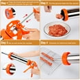 thumbnail image 4 of Extra Large 2.5 Pound Jerky Gun Kits, Jerky Maker Gun, Beef Jerky Gun, Stainless Steel Sausage Stuffer Jerky Making Gun with 5 Stainless Nozzles, 2 Cleaning Brushes, 1 Stomper, Orange, 4 of 7