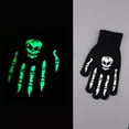 thumbnail image 2 of Ticikt Gothic Punk Skeleton Gloves, Halloween Skull Print Full Finger Gloves for Men Women Cosplay Concert Rave Party Accessories, 2 of 7