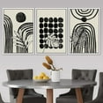 thumbnail image 3 of PixonSign Framed Canvas Print Wall Art Set Geometric Mid-Century Jungle Plant Collage Abstract Shapes Illustrations Modern Art Boho Decorative for Living Room, Bedroom, Office - 16"x24"x3 WHITE, 3 of 5