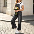 thumbnail image 2 of Tqcoqu Women's Denim Wide Leg Jumpsuit, Casual Loose Overalls with Frayed Hem & Adjustable Straps for Daily Outdoor Wear,Women's,Size S-XXL, 2 of 5