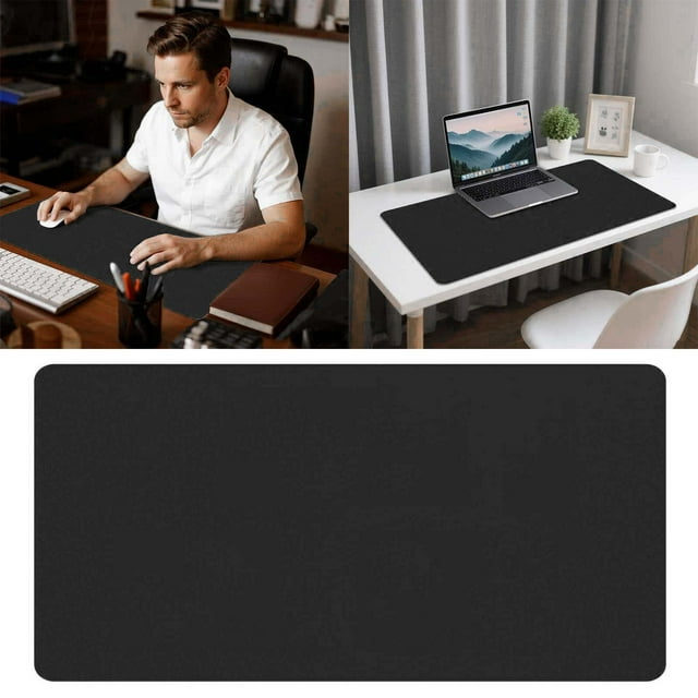 Klonfd Large Pad Desk Mat For Home Gaming And Study PU Keyboard Pad Home & Pad Nice Edge Thick Desk Mat Laptop Slip