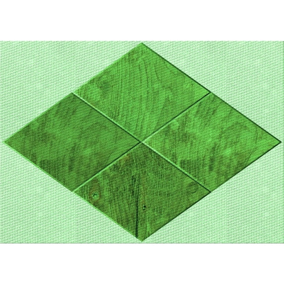 Ahgly Company Indoor Rectangle Patterned Light Green Area Rugs, 8' x 12'