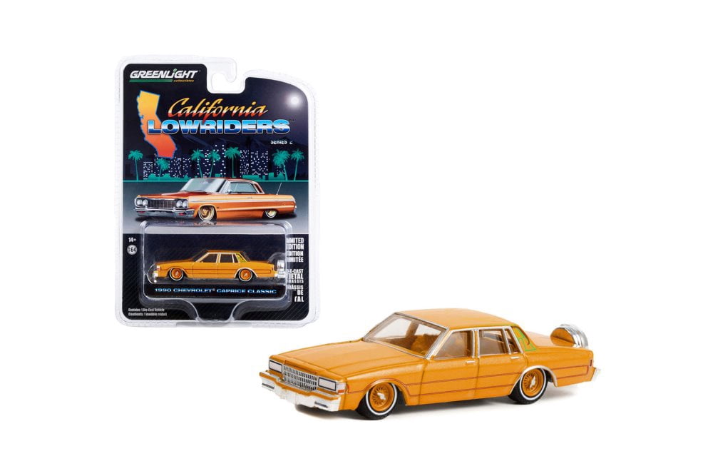 Modellino GreenLight Chevrolet Caprice 1989, California Lowriders, Scala 1/64, Rosso Custom