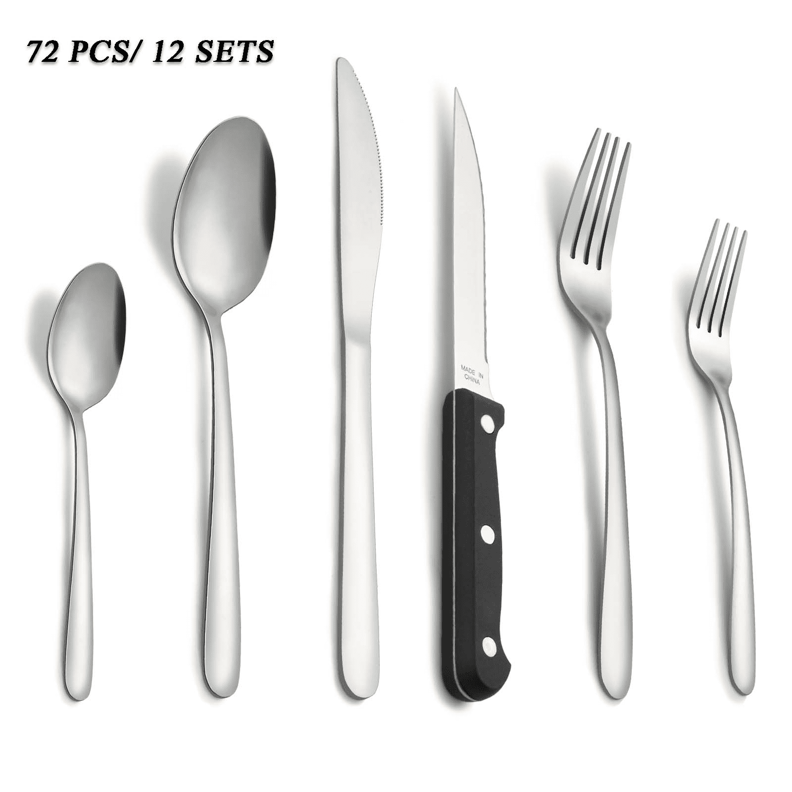 72-Piece Silverware Set, Umite Chef Flatware Set with Steak Knives for 12,  Food-Grade Stainless - China Hotel Supply and Mirror Polish price
