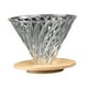 thumbnail image 3 of Gotero de café de vidrio reutilizable, transparente, fácil de preparar, cono, embudo, café de goteo Taza de filtro con base, 3 of 9