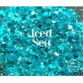 thumbnail image 2 of Glitter Heart Co. - High Quality Polyester Glitter - 1 oz Bag - Iced Sea - Metallic Blue Chunky Mix, 2 of 2