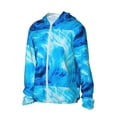thumbnail image 2 of Daiia Blue Shell UPF 50+ Sun Protection Hoodie Jacket Lightweight Long Sleeve Sun Shirt for Women Men with Pocket Hiking Outdoor-Small, 2 of 9
