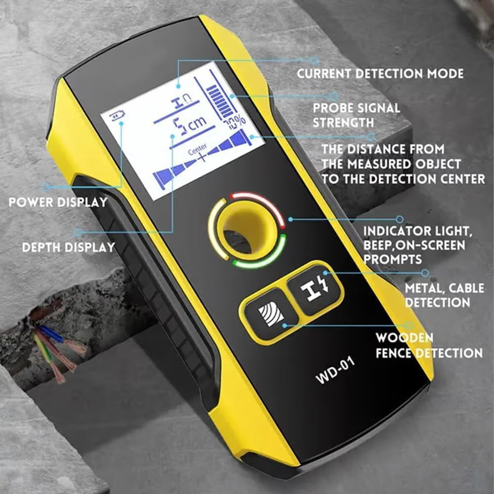 Precision Metal Detector Wall Scanner with Positioning Hole, Wall Detector Scanner, Wall Detector Scanner 3 En 1, Wall Scanner, Wire and Water Pipe Stud Finder