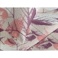 thumbnail image 3 of Ambesonne Leaves Pattern Quilted Coverlet 2 Pcs, Grunge Leafy Artwork, Twin Size, Coral Plum Eggshell, 3 of 4