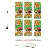 NineChef Bundle - Lotte Koalas March Arfificially Flavored chocolate creame filled cookies 1.45oz (6 Pack) + 1 NineChef Brand Long Handle Spoon