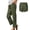 Army Green, variant on Womens Linen Blend Split Hem Pants Elastic Waist Summer Casual Trousers with Button Detail and Pockets,XXL