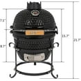 thumbnail image 7 of VINGLI 13" Kamado Charcoal Grill Portable Barbecue Grill BBQ Kettle Stand Lid Perfect for Outdoor Camping Patio Backyard Picnic, 7 of 7