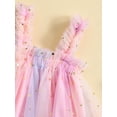 thumbnail image 5 of Bagilaanoe Toddler Baby Girl Summer Dress Stars Print Sleeveless A-line Princess Dresses 12M 18M 24M 3T 4T 5T Kid Patchwork Tulle Skirt, 5 of 8
