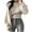 White, variant on BiZtdJrK Women Puff Long Sleeve Sweatshirts Button Side Corset Pullover Tops Solid Trendy Y2k Cropped Sweatshirt White L