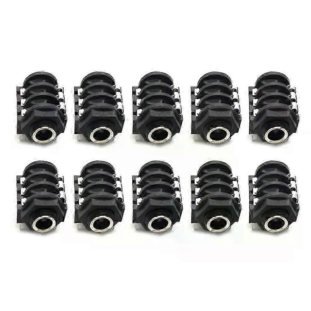 10PCS 6PIN 635mm Microphone Female Stereo Audio Socket Jack Connector